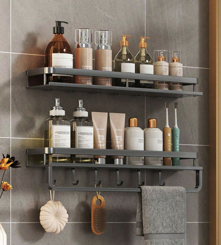 Wall bathroom organizer
