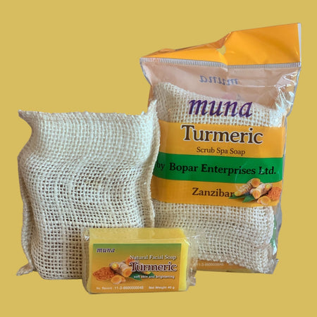 MUNA turmeric scrub spa soap 2 in 1 130g