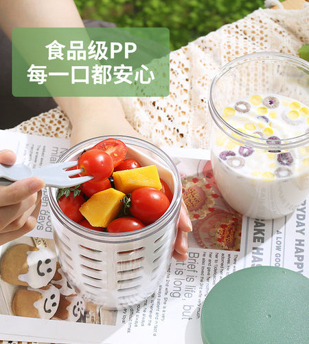 Fruits container with fork, kontena ya kuwekea matunda